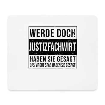 Richtern Geburtstag Arbeit witzige Justizfachwirt - Mousepad (Querformat) - Weiß - Vorne