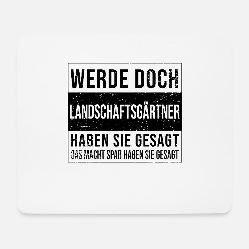Gärtner Geburtstag Arbeit witzige - Mousepad (Querformat) - Weiß