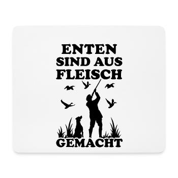 Jäger Vogeljäger Wild-Gänse Enten-Jagd Entenjäger - Mousepad (Querformat) - Weiß - Vorne