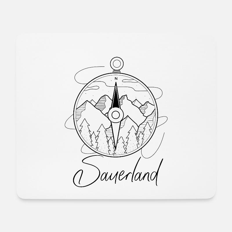 Sauerland wandern Zubehör klettern Camper-Camping - Mousepad (Querformat) - Weiß