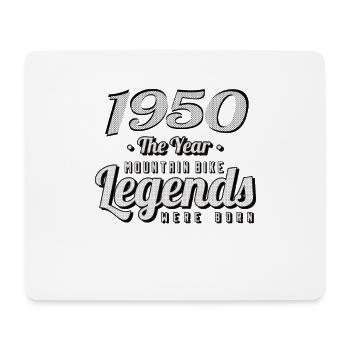 VTT-Mountainbiker 1950 Naissance Anniversaire VTT - Tapis de souris (format paysage) - blanc - Devant