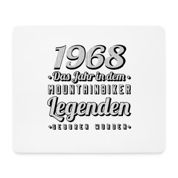 MTB-Mountainbiker 1968 Jahrgang Geburtstag MTB - Mousepad (Querformat) - Weiß - Vorne