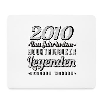 MTB-Mountainbiker 2010 Jahrgang Geburtstag MTB - Mousepad (Querformat) - Weiß - Vorne