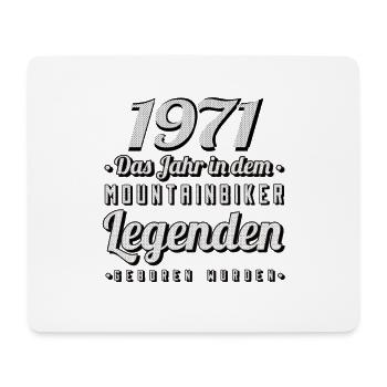 MTB-Mountainbiker 1971 Jahrgang Geburtstag MTB - Mousepad (Querformat) - Weiß - Vorne