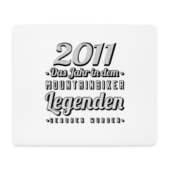 MTB-Mountainbiker 2011 Jahrgang Geburtstag MTB - Mousepad (Querformat) - Weiß - Vorne
