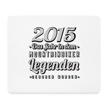 MTB-Mountainbiker 2015 Jahrgang Geburtstag MTB - Mousepad (Querformat) - Weiß - Vorne