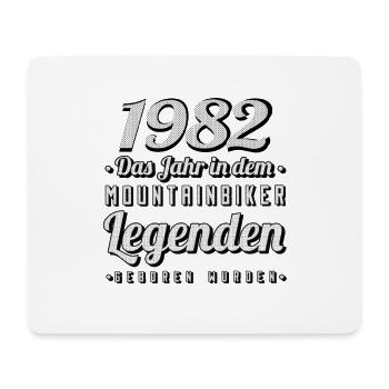 MTB-Mountainbiker 1982 Jahrgang Geburtstag MTB - Mousepad (Querformat) - Weiß - Vorne