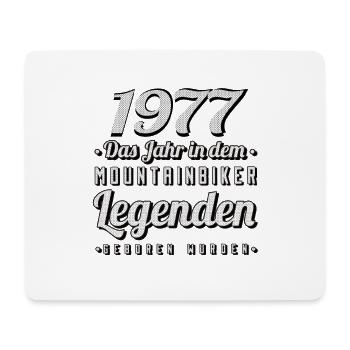 MTB-Mountainbiker 1977 Jahrgang Geburtstag MTB - Mousepad (Querformat) - Weiß - Vorne