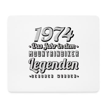 MTB-Mountainbiker 1974 Jahrgang Geburtstag MTB - Mousepad (Querformat) - Weiß - Vorne
