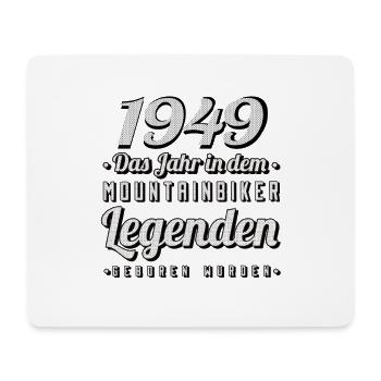 MTB-Mountainbiker 1949 Jahrgang Geburtstag MTB - Mousepad (Querformat) - Weiß - Vorne
