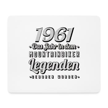 MTB-Mountainbiker 1961 Jahrgang Geburtstag MTB - Mousepad (Querformat) - Weiß - Vorne