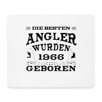 Angeln Jahrgang 1966 Geburtstag geboren - Mousepad (Querformat) - Weiß - Vorne