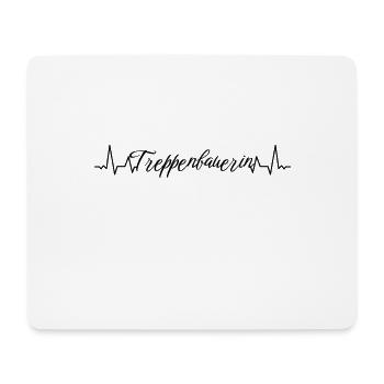 Zimmermann Herzschlag Treppenbauerin - Mousepad (Querformat) - Weiß - Vorne