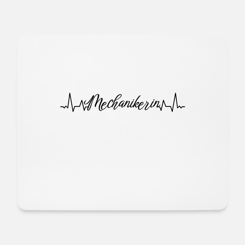 Kfz-Mechaniker Herzschlag Kfz-Mechanikerin - Mousepad (Querformat) - Weiß