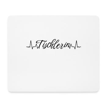 Tischler Herzschlag Tischlerin - Mousepad (Querformat) - Weiß - Vorne