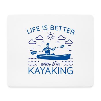 KAYAKS CANOE RAFTING PADDLE BOAT Kayaking KAYAKING KAYAK - Mouse Pad (horizontal) - white - Front