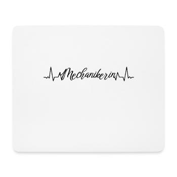 KFZ-Auto Herzschlag Mechanikerin - Mousepad (Querformat) - Weiß - Vorne