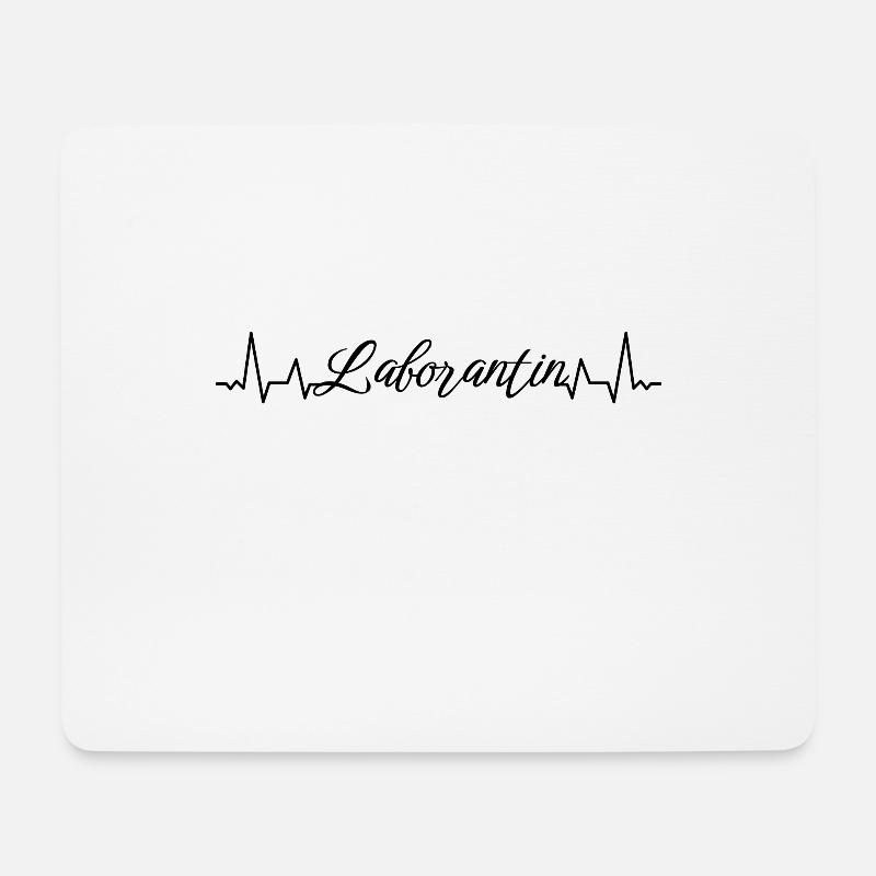Chemiker Herzschlag Laborantin - Mousepad (Querformat) - Weiß