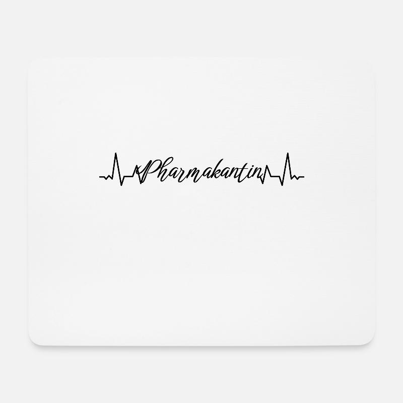Pharmazeut Herzschlag Pharmakantin - Mousepad (Querformat) - Weiß