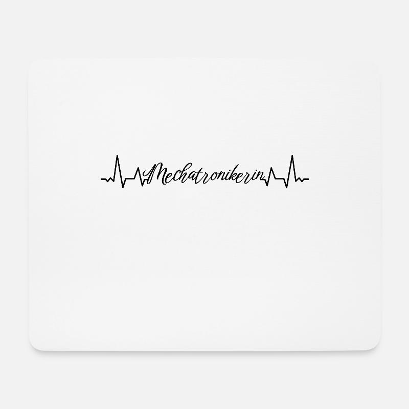 Kfz-Mechaniker Herzschlag KFZ-Mechatronikerin - Mousepad (Querformat) - Weiß
