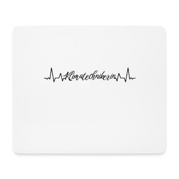 Kältetechniker Herzschlag Klimatechnikerin - Mousepad (Querformat) - Weiß - Vorne