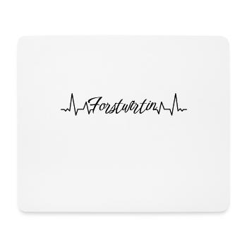 Förster Herzschlag Forstwirtin - Mousepad (Querformat) - Weiß - Vorne
