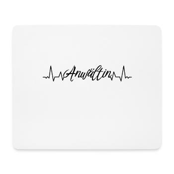 Rechtsanwalt Herzschlag Anwältin - Mousepad (Querformat) - Weiß - Vorne