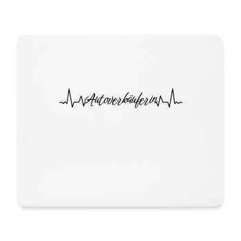 Autohändler Herzschlag Autoverkäuferin - Mousepad (Querformat) - Weiß - Vorne