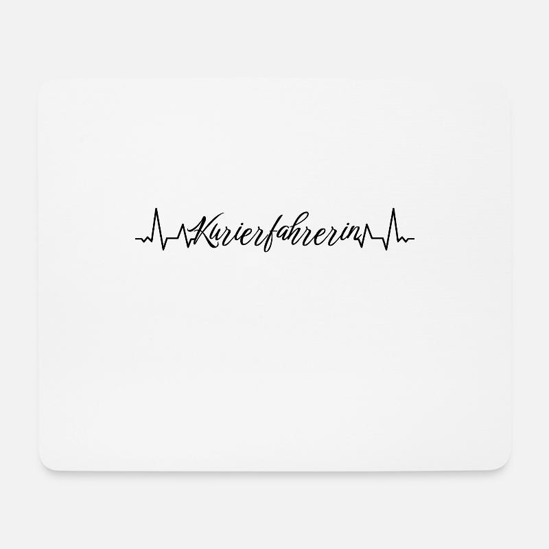 Apotheken Herzschlag Kurierfahrerin - Mousepad (Querformat) - Weiß