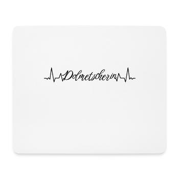 Übersetzer Herzschlag Dolmetscherin - Mousepad (Querformat) - Weiß - Vorne