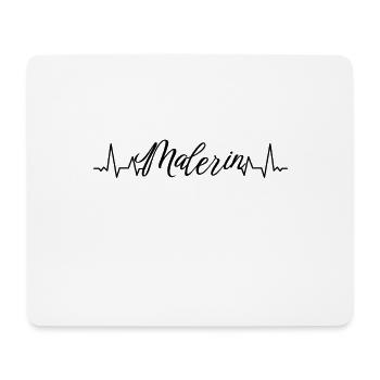 Lackierer-Anstreicher Herzschlag Malerin - Mousepad (Querformat) - Weiß - Vorne