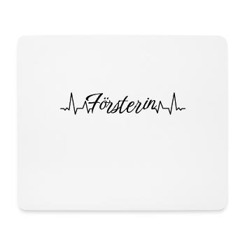 Forstwirt Herzschlag Försterin - Mousepad (Querformat) - Weiß - Vorne