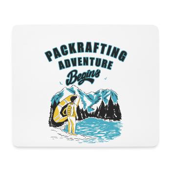 Packraft-Kajak Packraft-rafting Paddel-Rafting - Mousepad (Querformat) - Weiß - Vorne