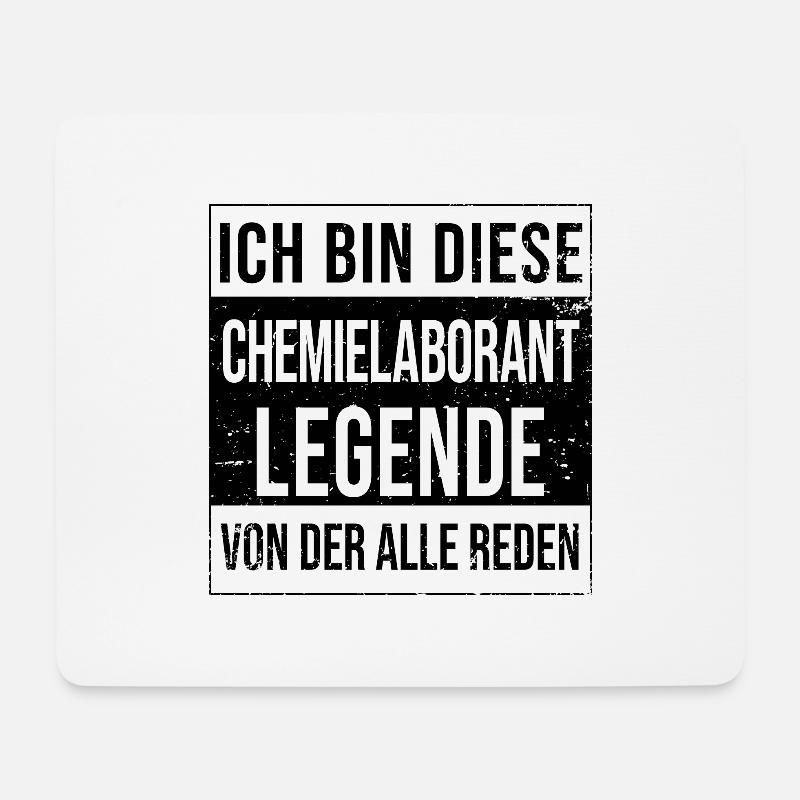 Chemiker Geburtstag geboren Legende Chemielaborant - Mousepad (Querformat) - Weiß
