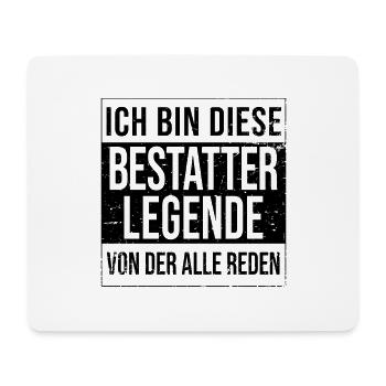 Friedhof Geburtstag geboren Legende Bestatter - Mousepad (Querformat) - Weiß - Vorne