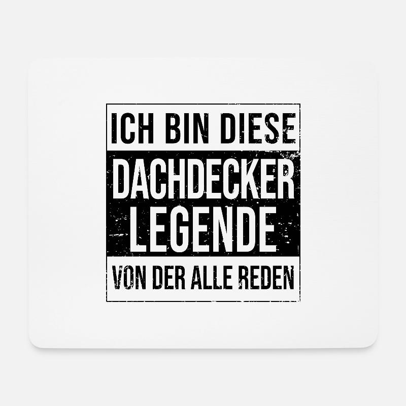 Dachdecker Geburtstag geboren Legende Handwerker - Mousepad (Querformat) - Weiß