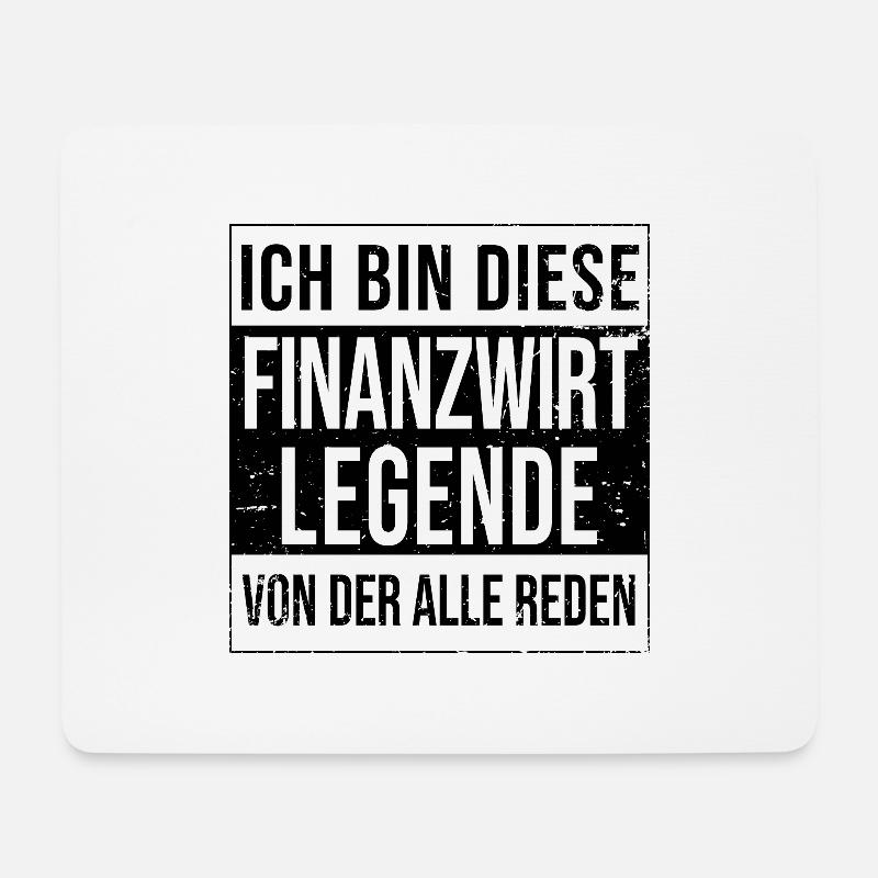 Finanzamt Geburtstag geboren Legende Finanzwirt - Mousepad (Querformat) - Weiß