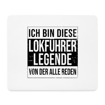 Eisenbahner Geburtstag geboren Legende Lokführer - Mousepad (Querformat) - Weiß - Vorne