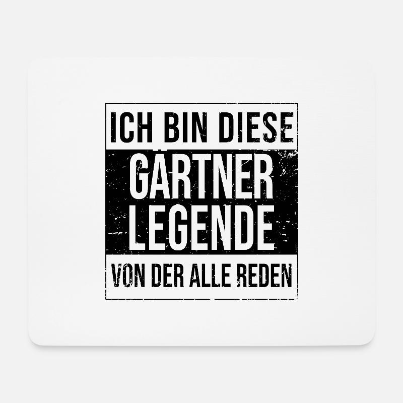 Landschaftsgärtner Geburtstag geboren Legende - Mousepad (Querformat) - Weiß
