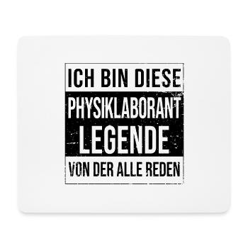 Laborant Geburtstag geboren Legende Physiklaborant - Mousepad (Querformat) - Weiß - Vorne
