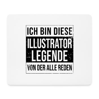 Designer Geburtstag geboren Legende Illustrator - Mousepad (Querformat) - Weiß - Vorne
