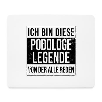 Fußpflege Geburtstag geboren Legende Podologe - Mousepad (Querformat) - Weiß - Vorne