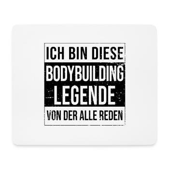 Kraftsport-Bodybuilder geborene Legende - Mousepad (Querformat) - Weiß - Vorne