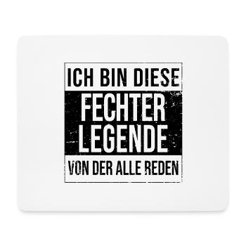 Fechten Geburtstag geboren Legende Fechter - Mousepad (Querformat) - Weiß - Vorne
