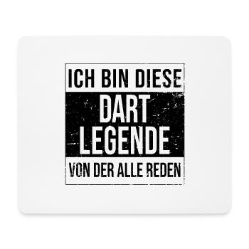 Dart-Spieler-Gamer Geburtstag geboren Legende - Mousepad (Querformat) - Weiß - Vorne