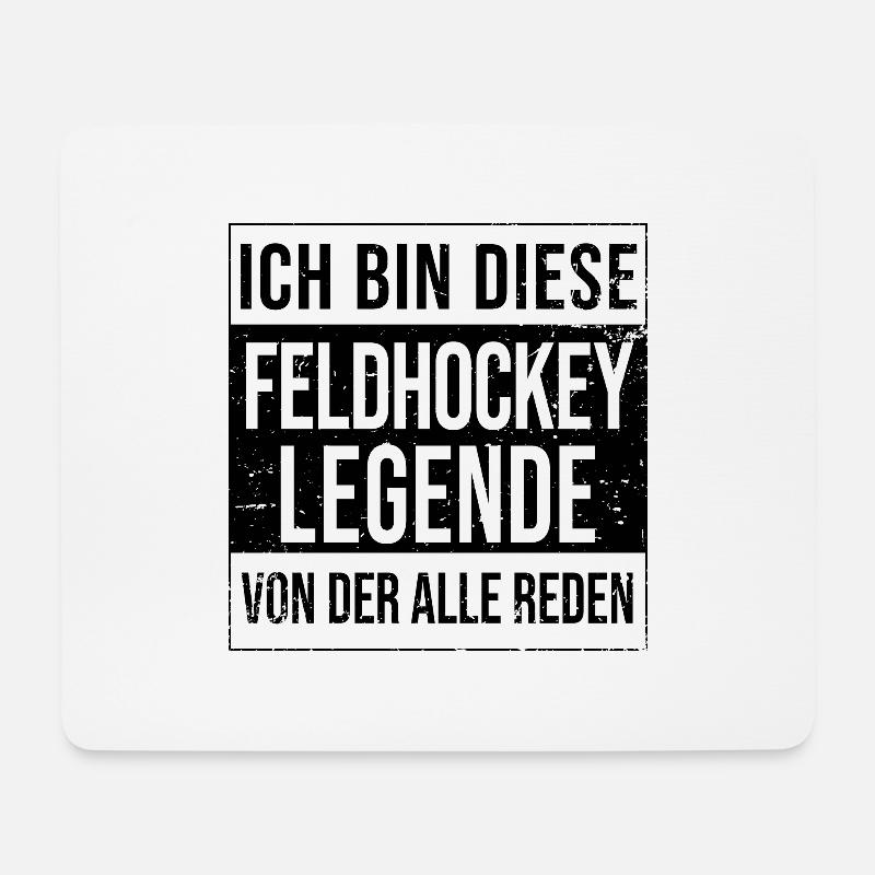 Feldhockey-Spieler Geburtstag geboren Legende - Mousepad (Querformat) - Weiß