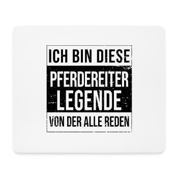 Pferde reiten Geburtstag geboren Legende - Mousepad (Querformat) - Weiß - Vorne