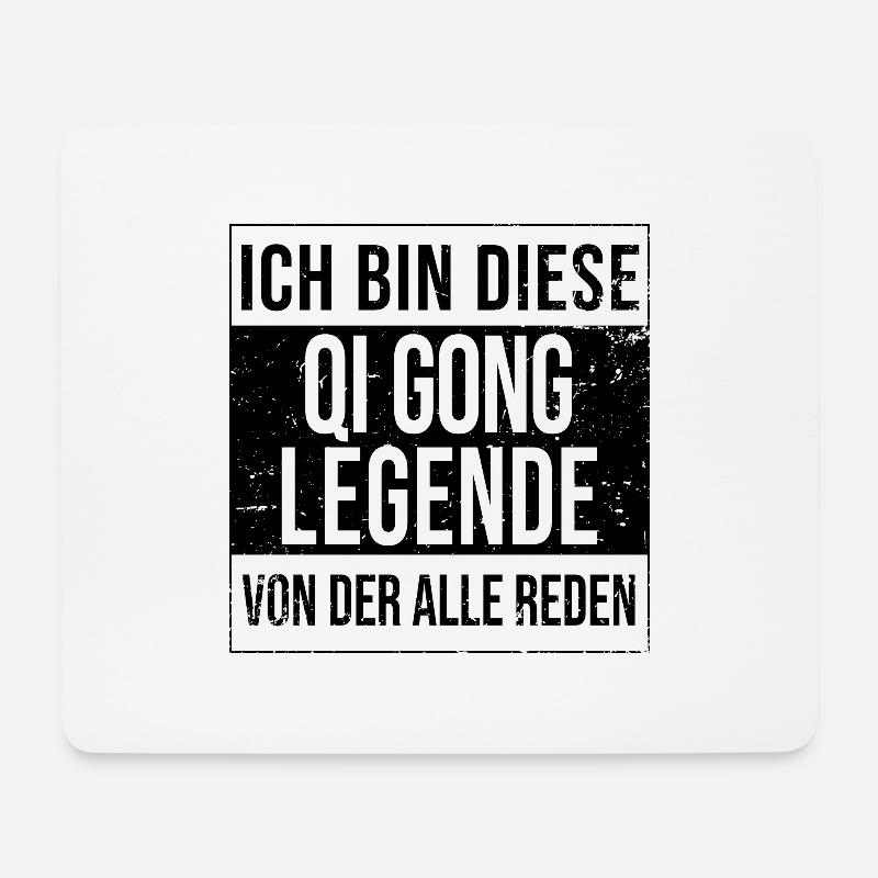 Qigong -gong Meditation geborene Legende - Mousepad (Querformat) - Weiß