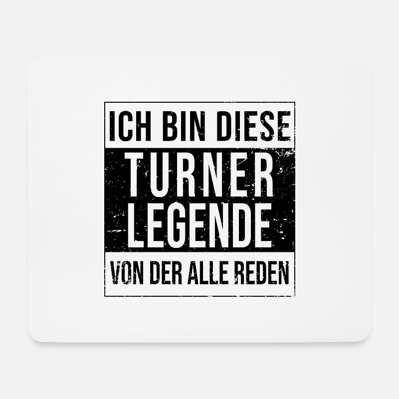 Turnen Geräteturnen Sport-Gymnastik Legende - Mousepad (Querformat) - Weiß