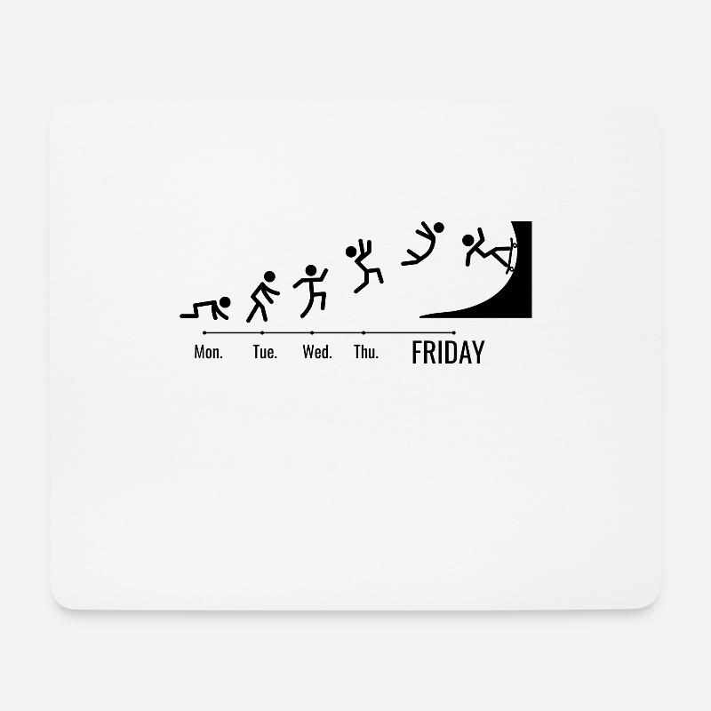 Skateboard Skater-Rampe Skaten Skating Weekend - Mousepad (Querformat) - Weiß